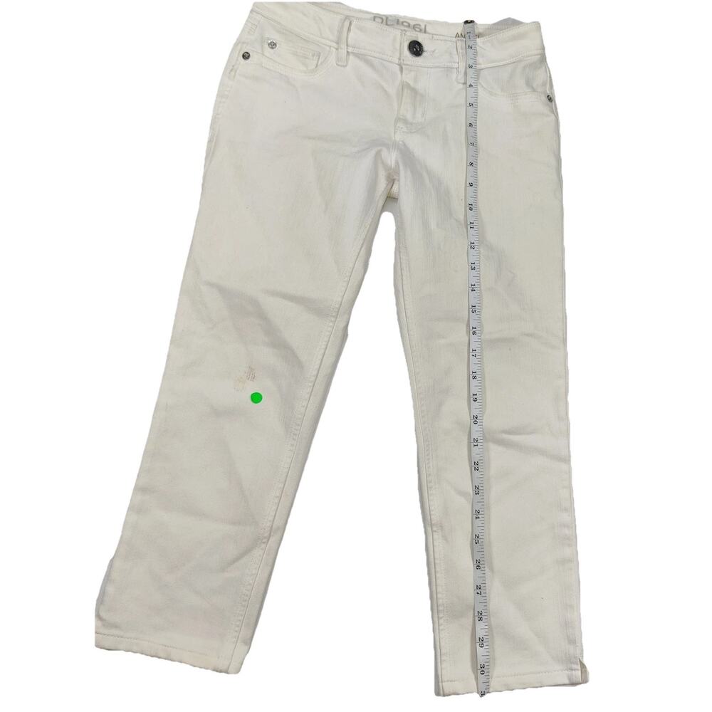 DL1961 Angel Mid Rise Skinny Ankle Jeans Women’s Size 26 White Stretch Denim - Picture 13 of 16